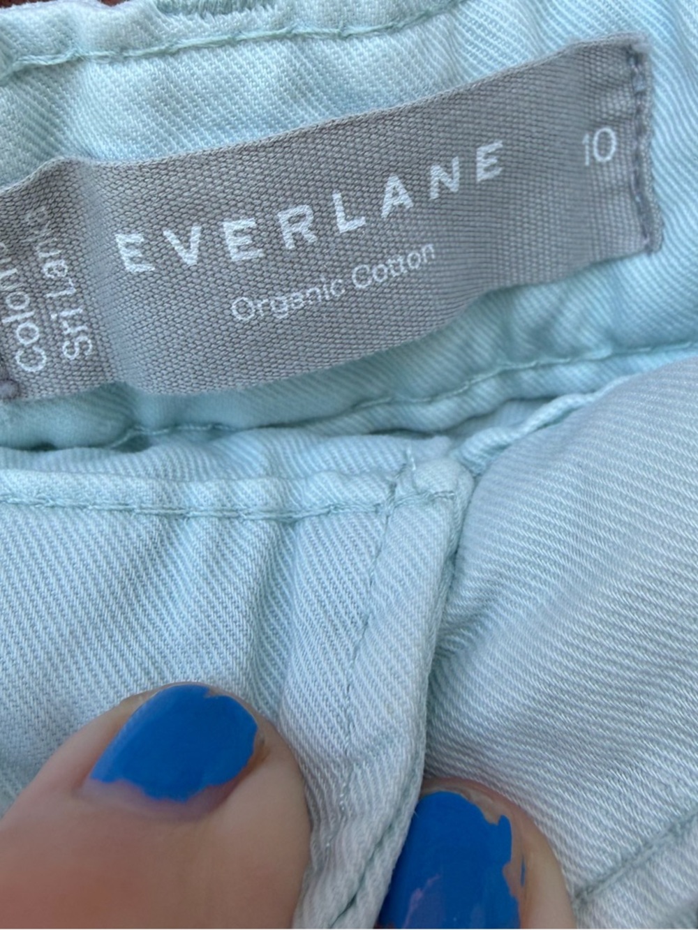 Everlane The Tourist Shorts Cotton Linen
Iced Blue Size 10 Organic - Picture 4 of 5